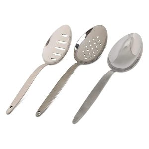 3 Pcs Kunz Spoons Set | 9 inches with 2.50 Tbsp 18/10 Stainless Steel Chef Spoon