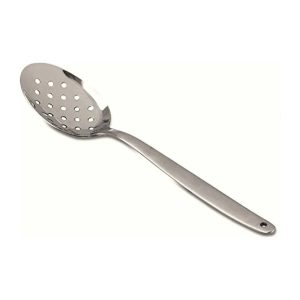 8 inch Kunz Spoon Small Perforated, 18/10 Stainless Steel Chef Spoon