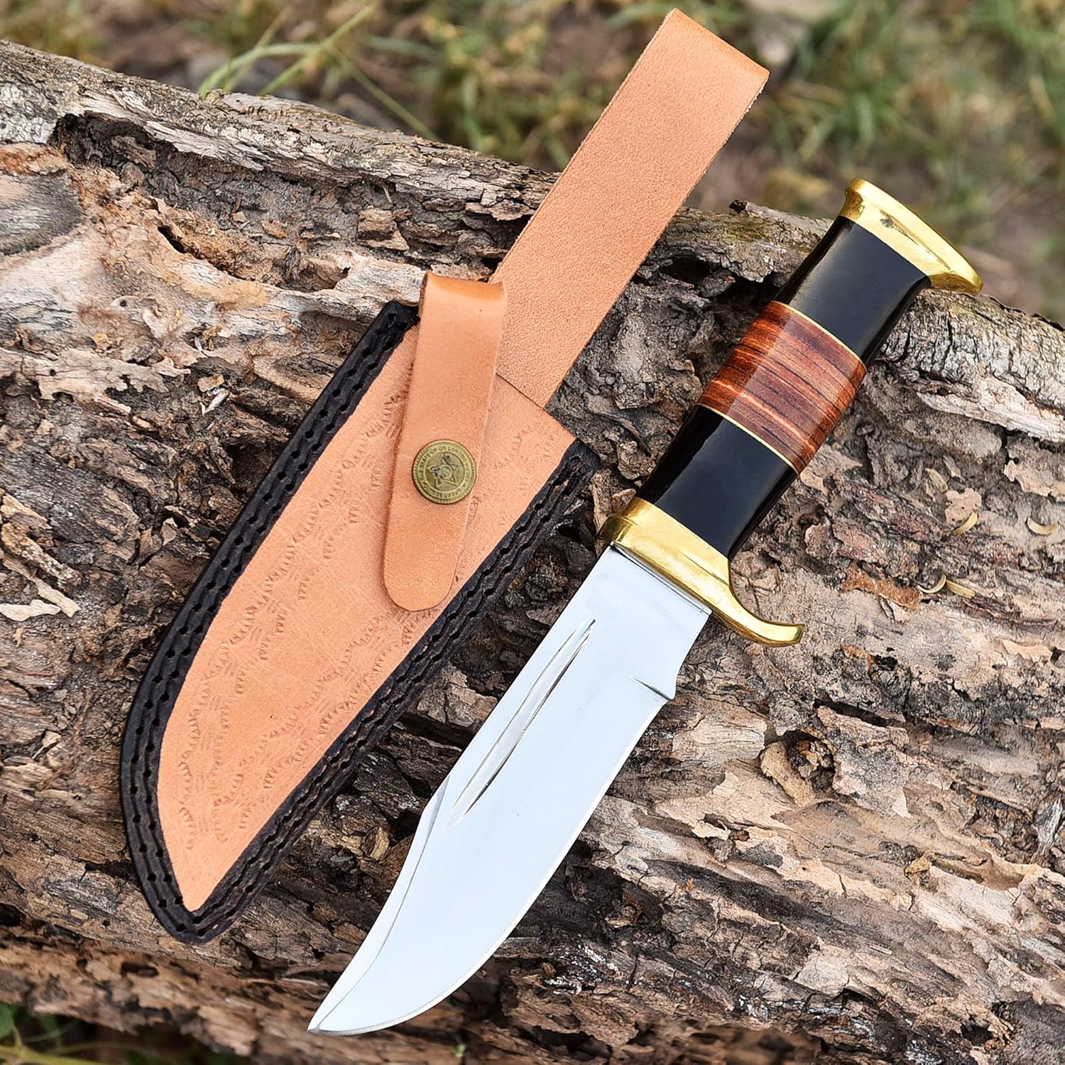 D2 10 Inches Crocodile Dundee Knife Bowie Knife with Sheath Fixed Blade Hunting Knife, Survival Knives for Camping, Skinning, Bushcraft and Outdoors - Image 8