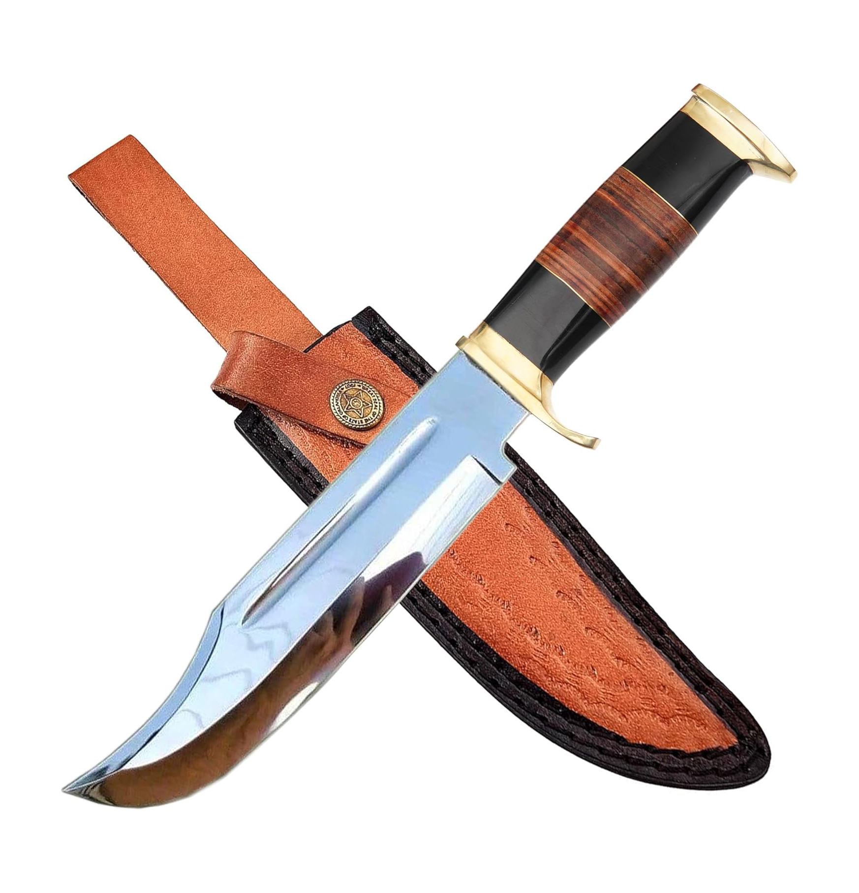 D2 10 Inches Crocodile Dundee Knife Bowie Knife with Sheath Fixed Blade Hunting Knife, Survival Knives for Camping, Skinning, Bushcraft and Outdoors - Image 5