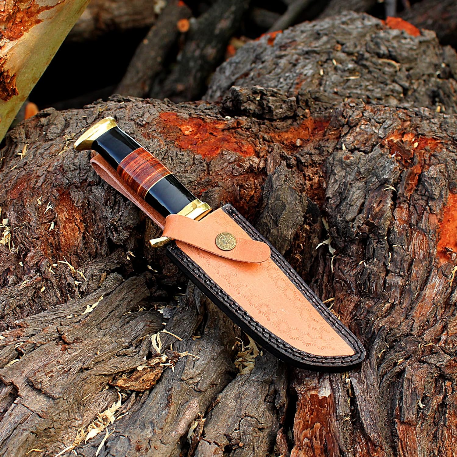 D2 10 Inches Crocodile Dundee Knife Bowie Knife with Sheath Fixed Blade Hunting Knife, Survival Knives for Camping, Skinning, Bushcraft and Outdoors - Image 3