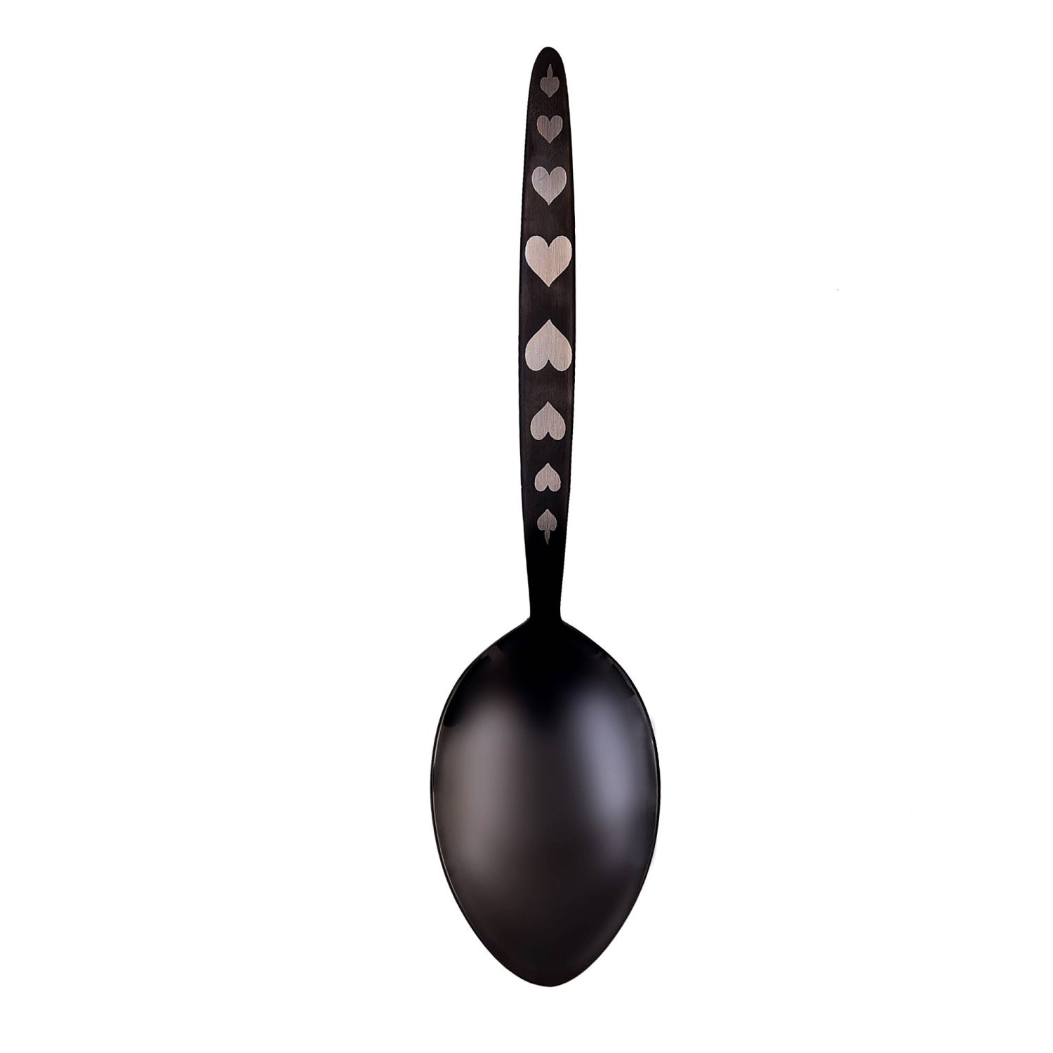 Kunz Shiny Black Spoon | 18/10 Stainless Steel Plating 9 Inch Basting Quenelle Chef Cooking Utensils Spoon - Image 2
