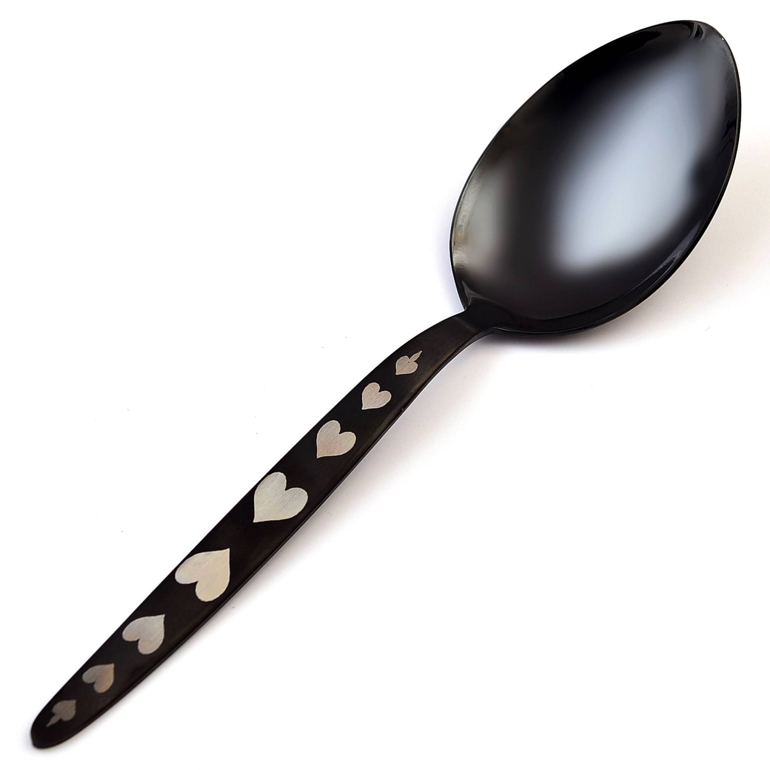 Kunz Shiny Black Spoon | 18/10 Stainless Steel Plating 9 Inch Basting Quenelle Chef Cooking Utensils Spoon - Image 4