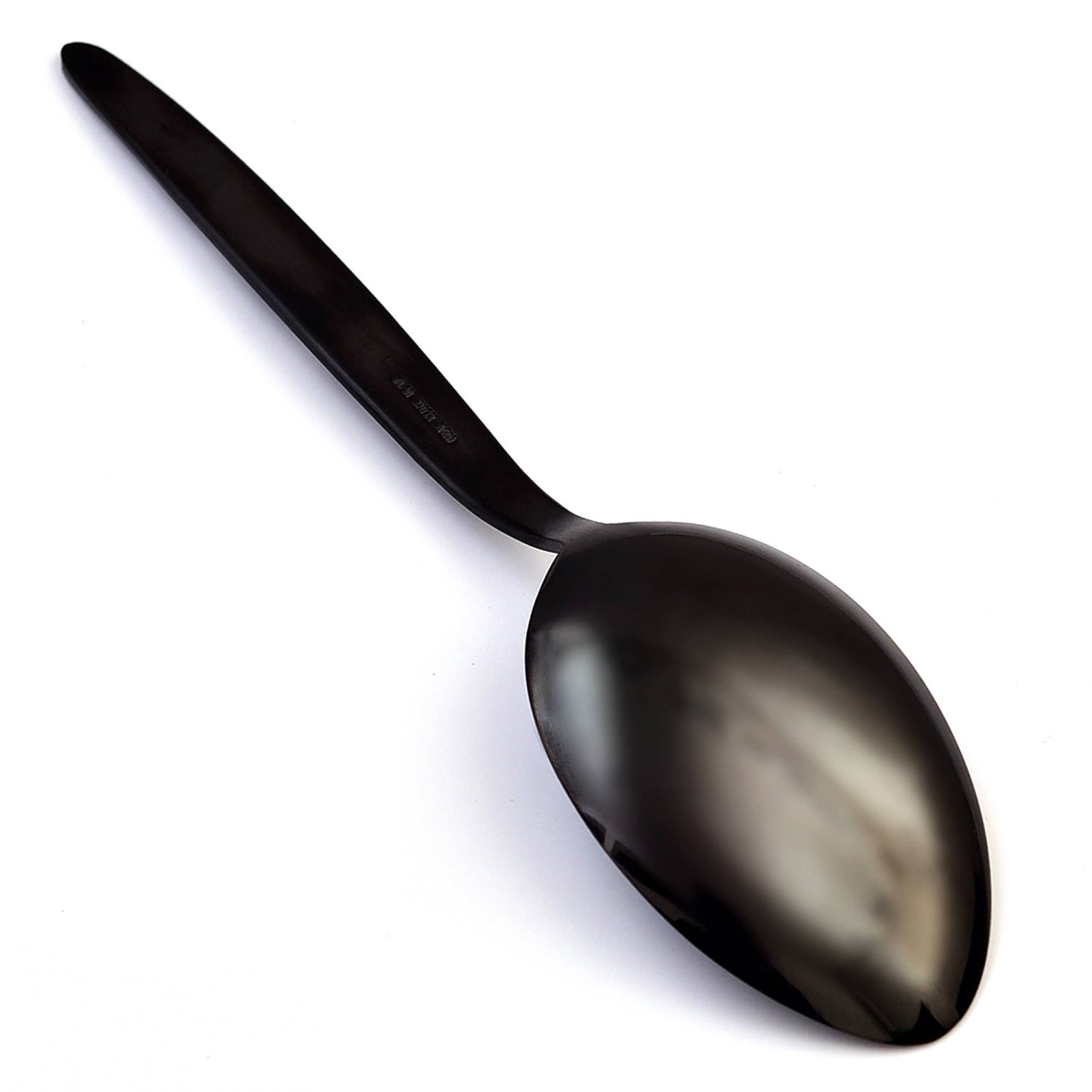 Kunz Shiny Black Spoon | 18/10 Stainless Steel Plating 9 Inch Basting Quenelle Chef Cooking Utensils Spoon - Image 6