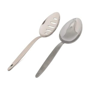 Kunz Spoon Bundle |18/10 Stainless Steel Plating Spoon | 9 Inch Basting Spoon | Quenelle Chef Spoon |Cooking Utensils Spoon | Dinner Serving Spoon