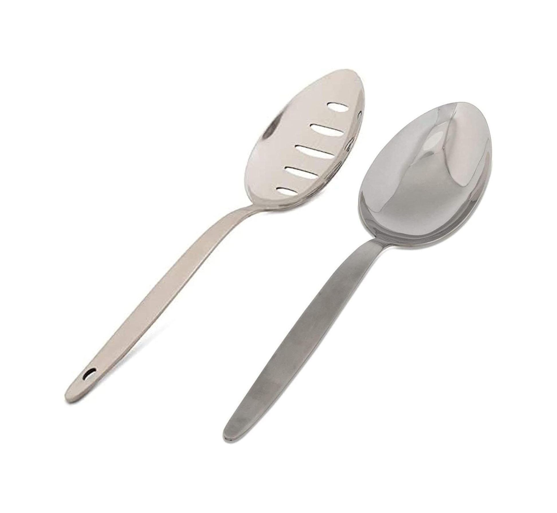 Kunz Spoon Bundle |18/10 Stainless Steel Plating Spoon | 9 Inch Basting Spoon | Quenelle Chef Spoon |Cooking Utensils Spoon | Dinner Serving Spoon